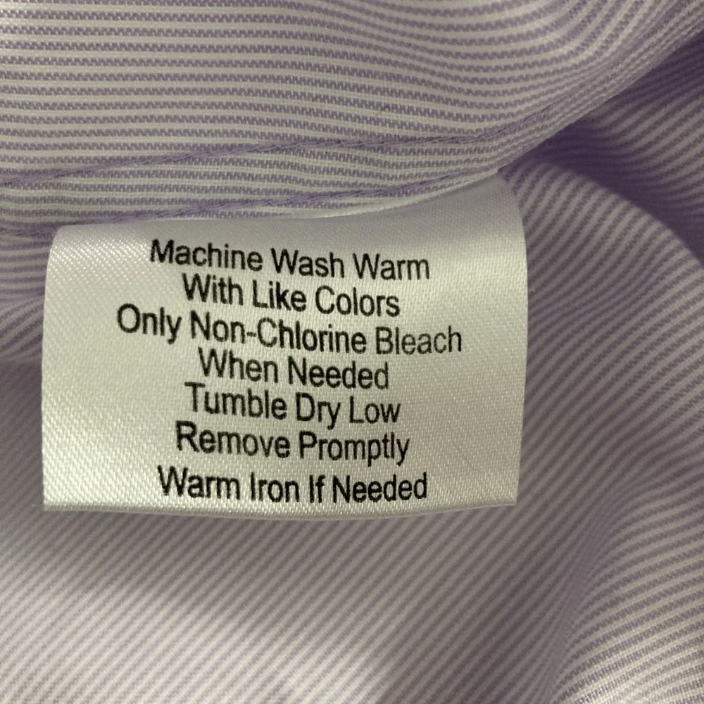 Jos A Bank Traveler Lavender Striped Long‎ Sleeve Button-Up w/Pocket - SZ 18-35